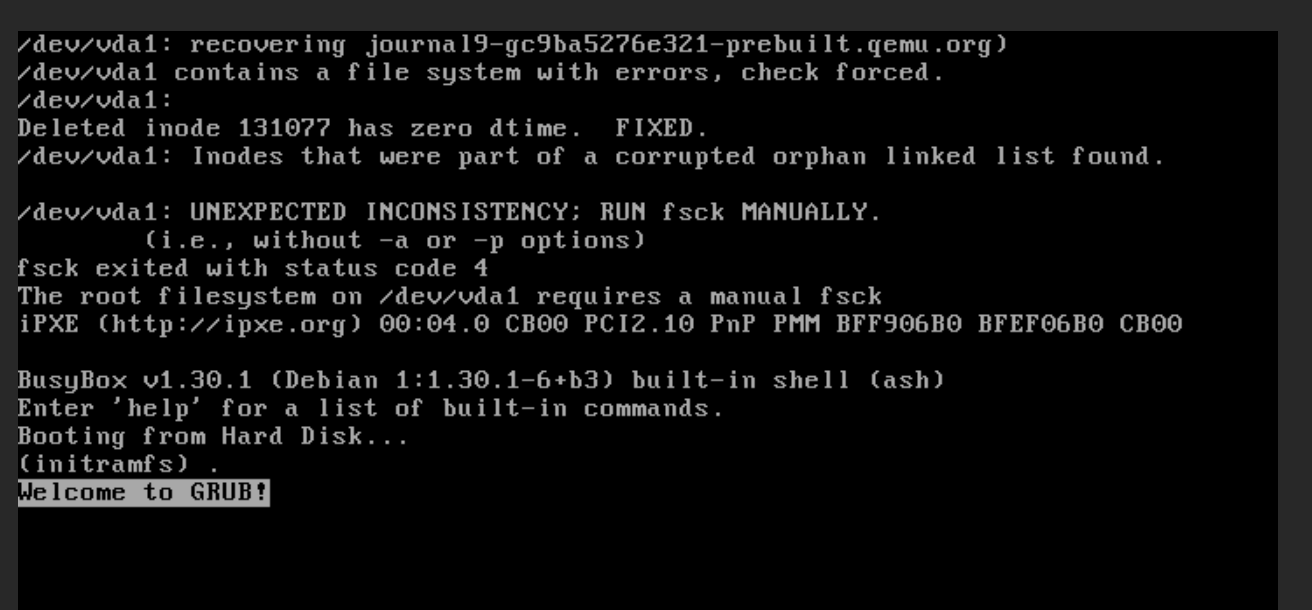 Debian系統(tǒng)啟動(dòng)出現(xiàn)BusyBox v1.30,1(Debian 1:1.30.1-6+b3) built-in shell (ash)，無(wú)法正常啟動(dòng)